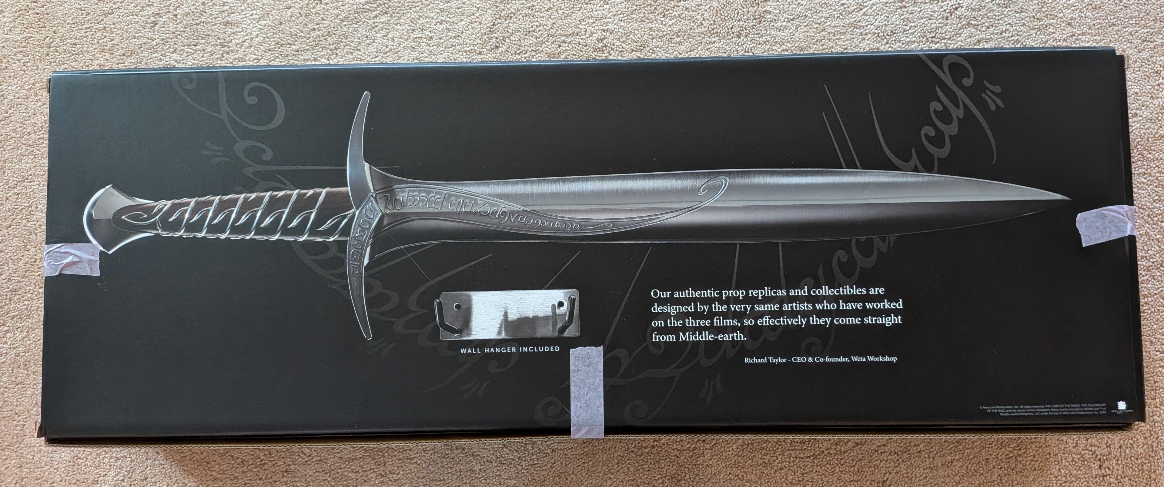 Multi-Signed Wētā Workshop x FAN EXPO Exclusive – 25th Anniversary Lord of the Rings 1:1 Scale Sting Sword Replica Limited Edition
