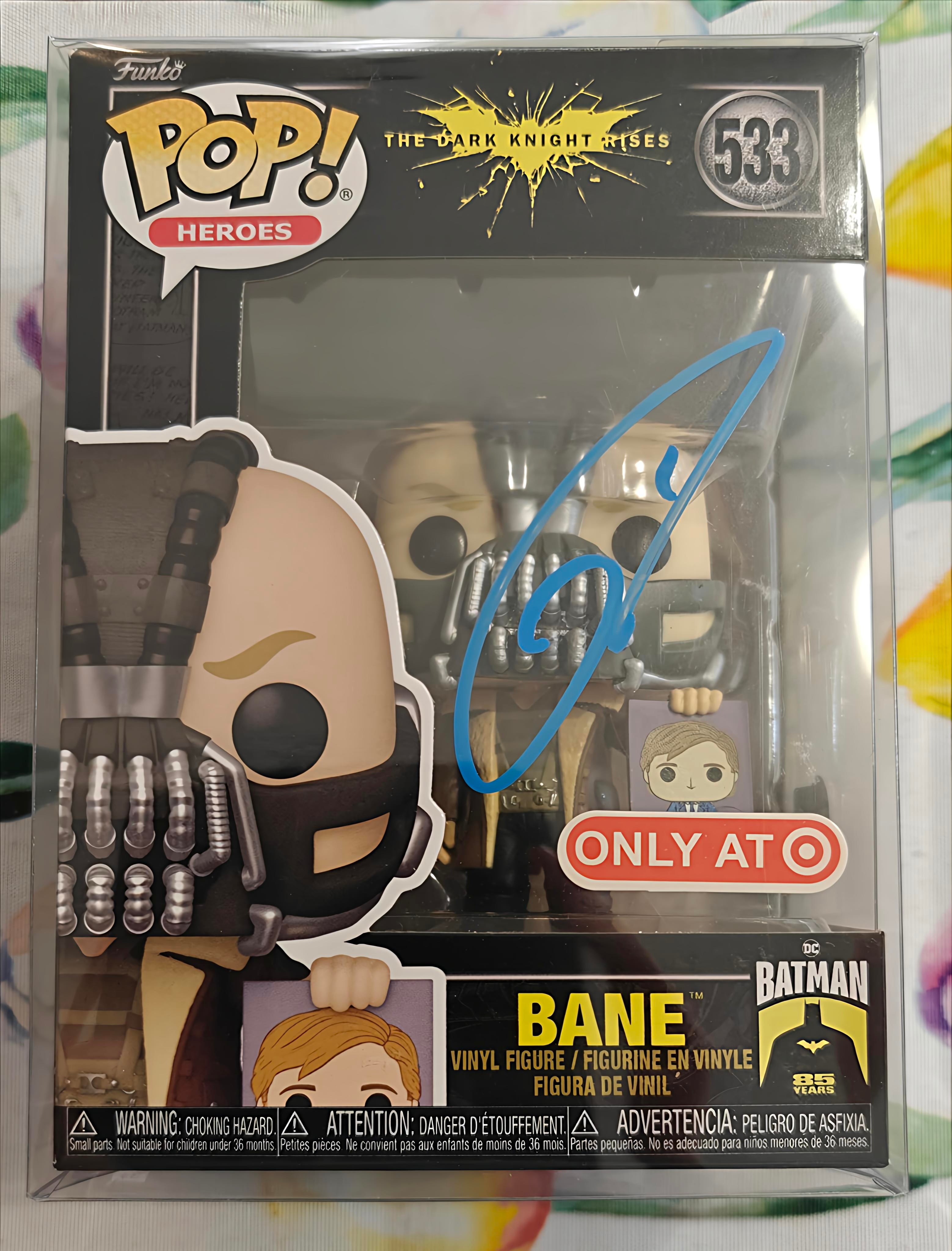 Tom Hardy Signed The Dark Knight Rises Bane Funko Pop Target Exclusive #533