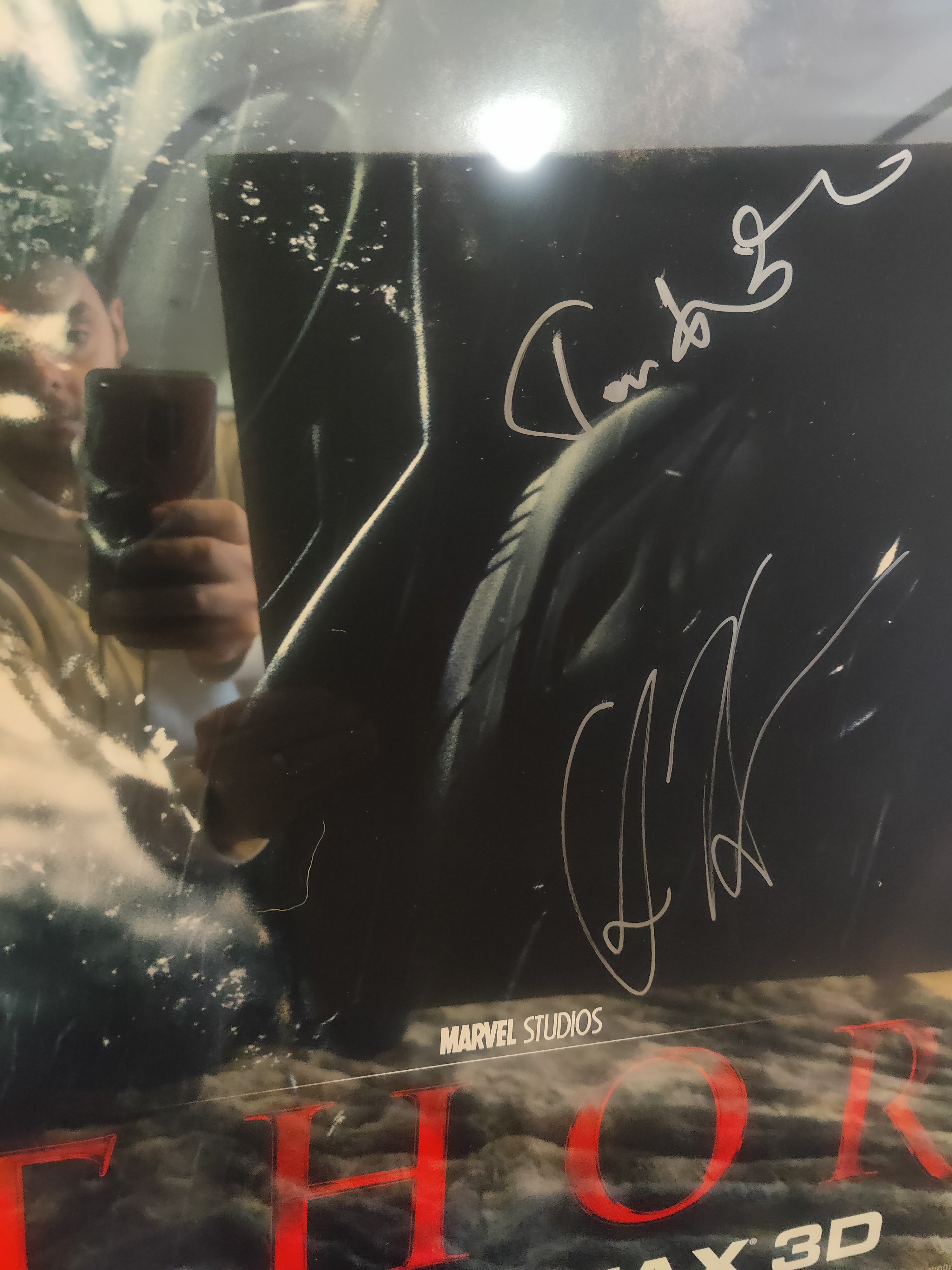 Chris Hemsworth and Tom Hiddleston Dual-Signed Original Double-sided IMAX Poster Marvel Thor 27x40