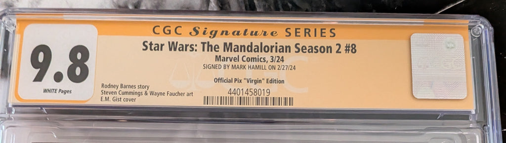 Mark Hamill Signed CGC 9.8 Signature Series – Star Wars: The Mandalorian Season 2 #8 (Official Pix Edition)