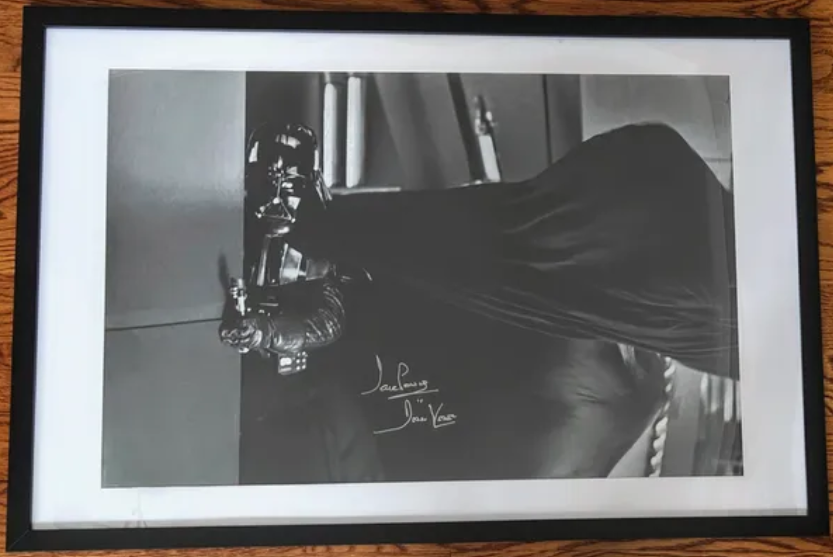 David Prowse Signed 20x30 Star Wars Darth Vader Photo in 24x36 Matted Frame