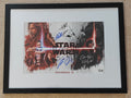 Hamill, Ridley, Driver, Isaac, +6 Signed Star Wars: The Last Jedi 12x18 Photo in 18x24 Wood Frame - Steve Grad Collection