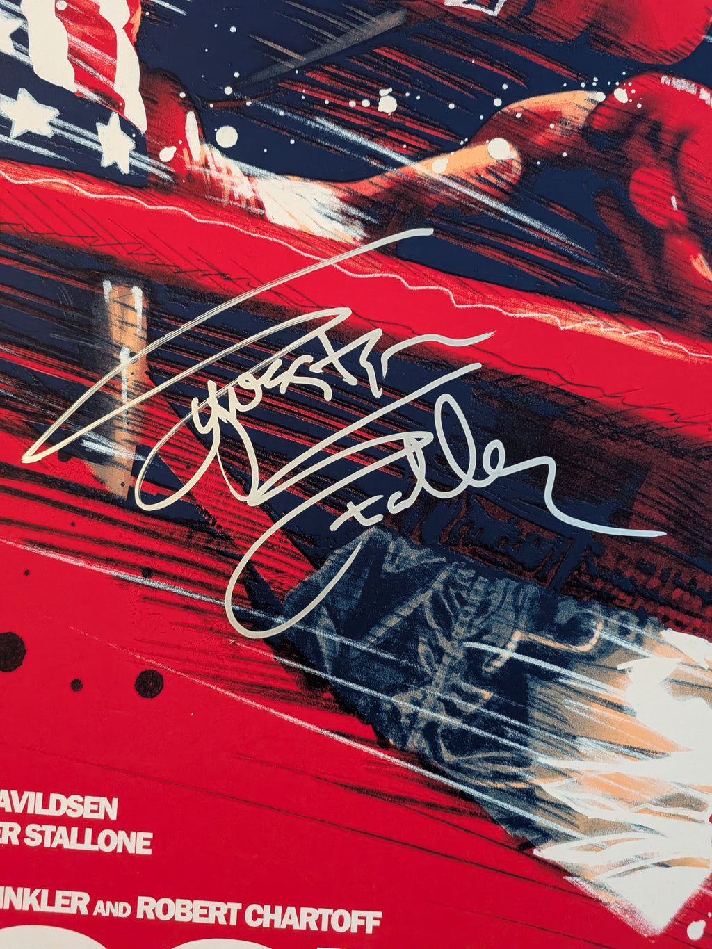 Sylvester Stallone Autographed Rocky 24x36 Screen Print by Yvan Quinet – Limited Edition #155/160 – Only Two Signed!