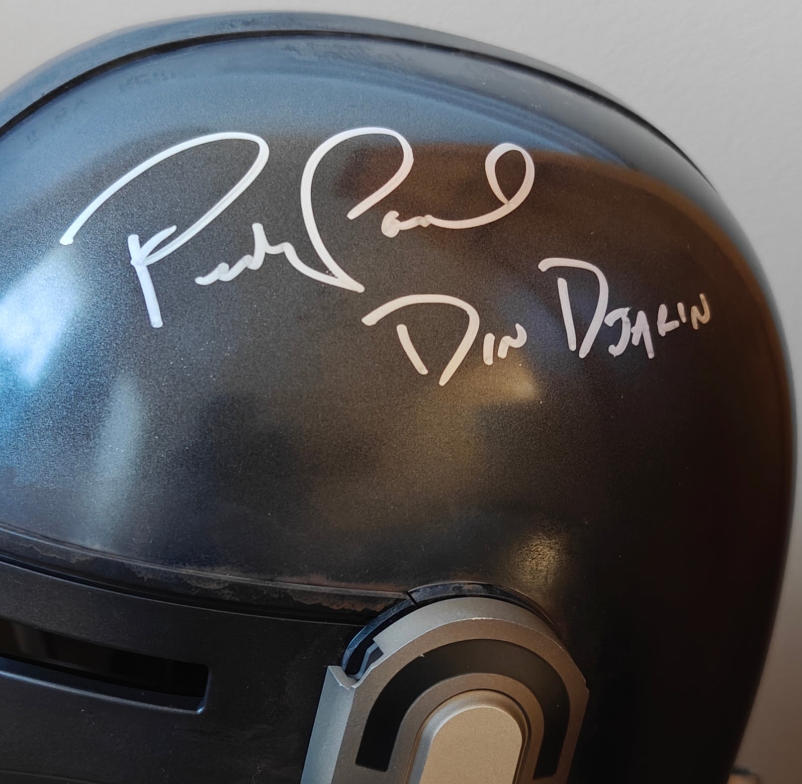Pedro Pascal Signed & Inscribed EFX Precision Crafted Replica Star Wars: The Mandalorian Helmet 1:1 Scale