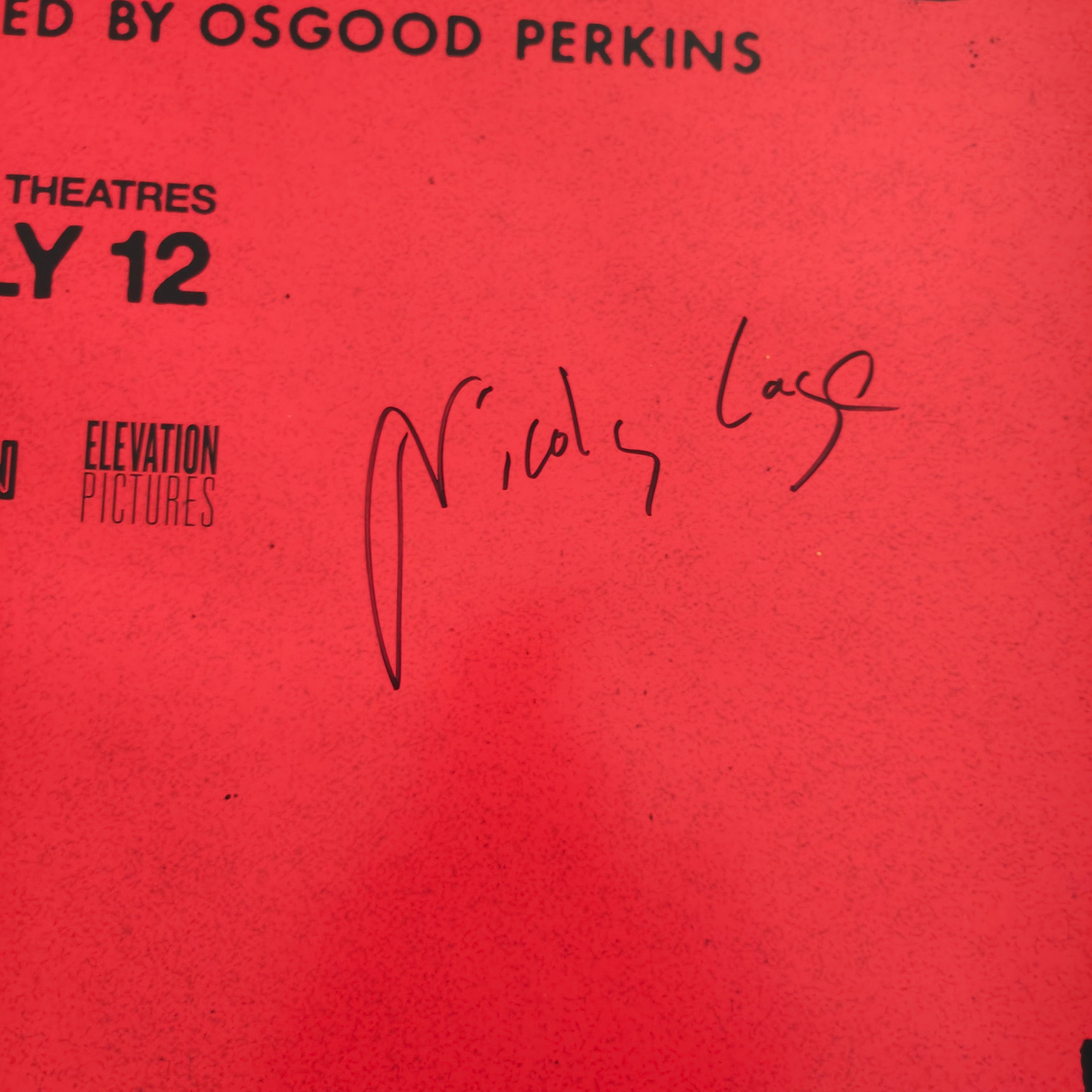 Nicolas Cage Signed 27x40 Original Single-Sided Longlegs Poster
