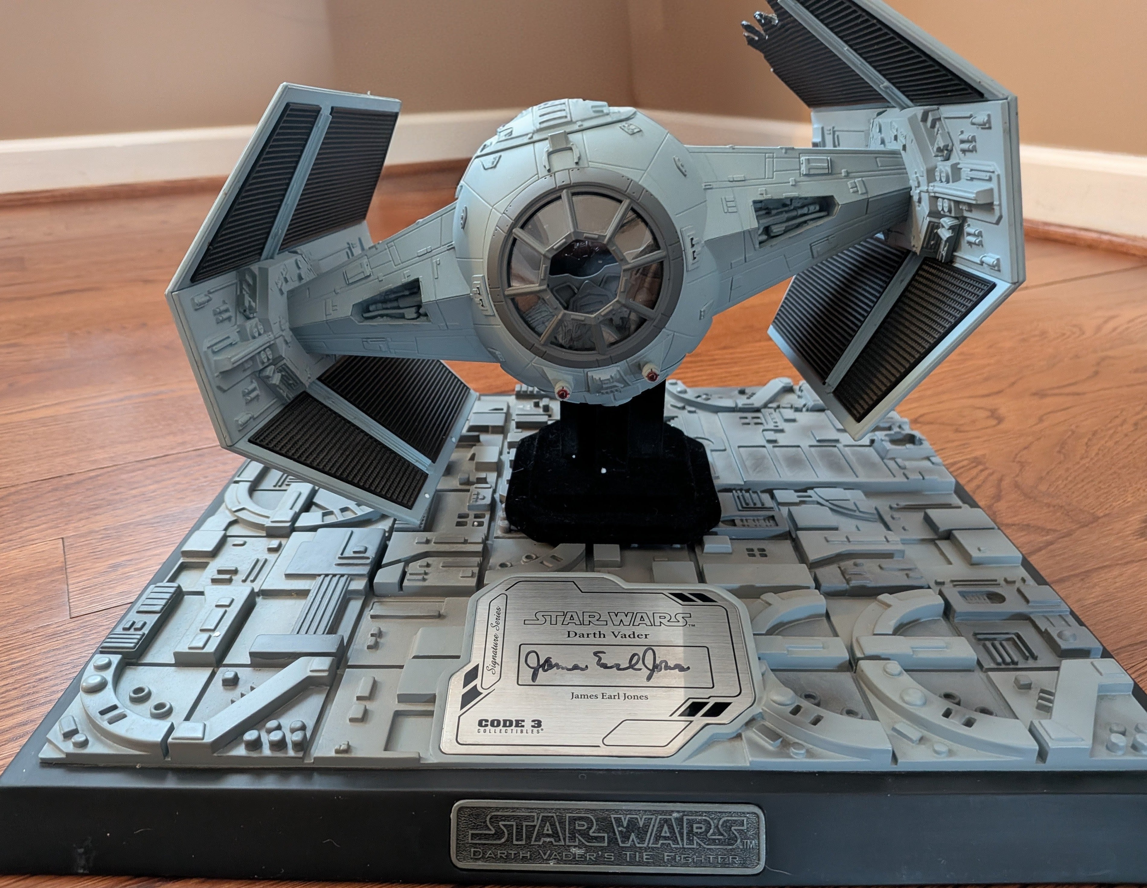 Code 3 Signature Series Darth Vader TIE Fighter (2005) – Signed by James Earl Jones - Only 500 Worldwide