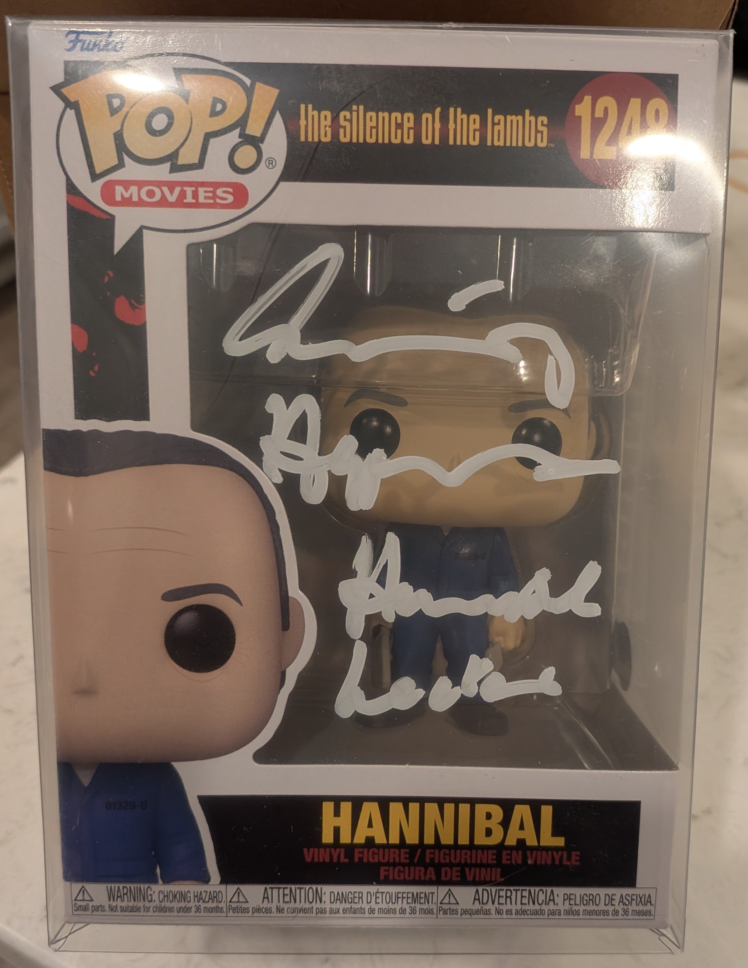 Anthony Hopkins Signed Hannibal Lecter Funko Pop #1248 – Beckett Witnessed, Rare Full Character Inscription
