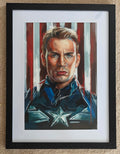 Chris Evans Signed Marvel Captain America Limited Edition 13x19 Robert Bruno Art Print