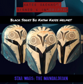 Katee Sackhoff Signed w. Character Name Bo Katan Kryze Helmet - Star Wars: The Mandalorian