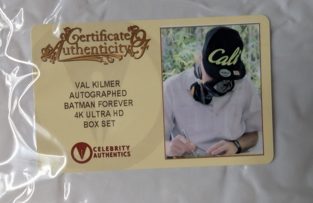 Val Kilmer Signed Batman Forever Steelbook 4K UHD – Ultimate Collector’s Edition